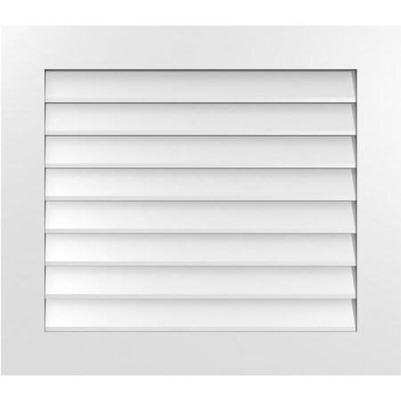 Ekena Millwork Vertical Surface Mount PVC Gable Vent: Non-Functional, w/3-1/2"W x 1"H, Standard Frame, 32"W x 28"H GVPVE32X2801SN